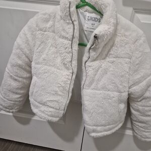 Cozy White Kids Jacket